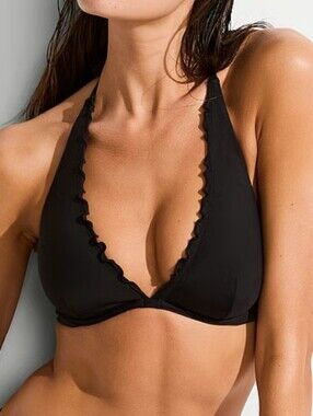 Victoria's Secret Swim VS Archives Essential Ruffled Halter Bikini Top 34B